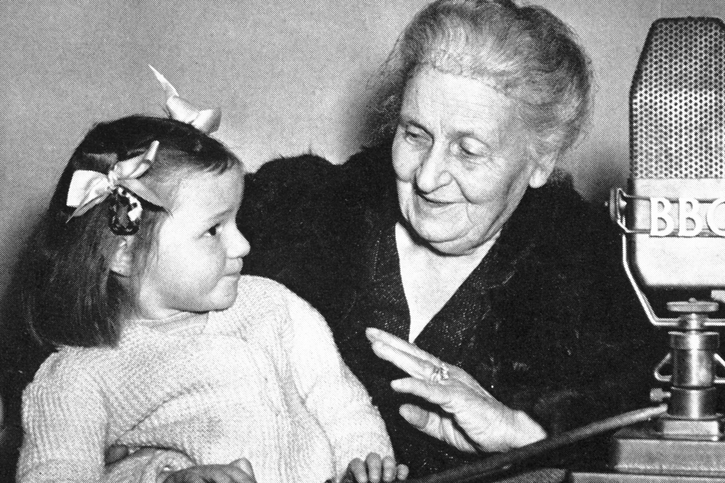 Maria Montessori with child